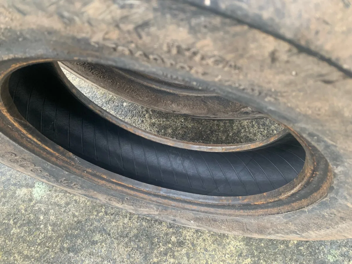 Two front tractor tyres