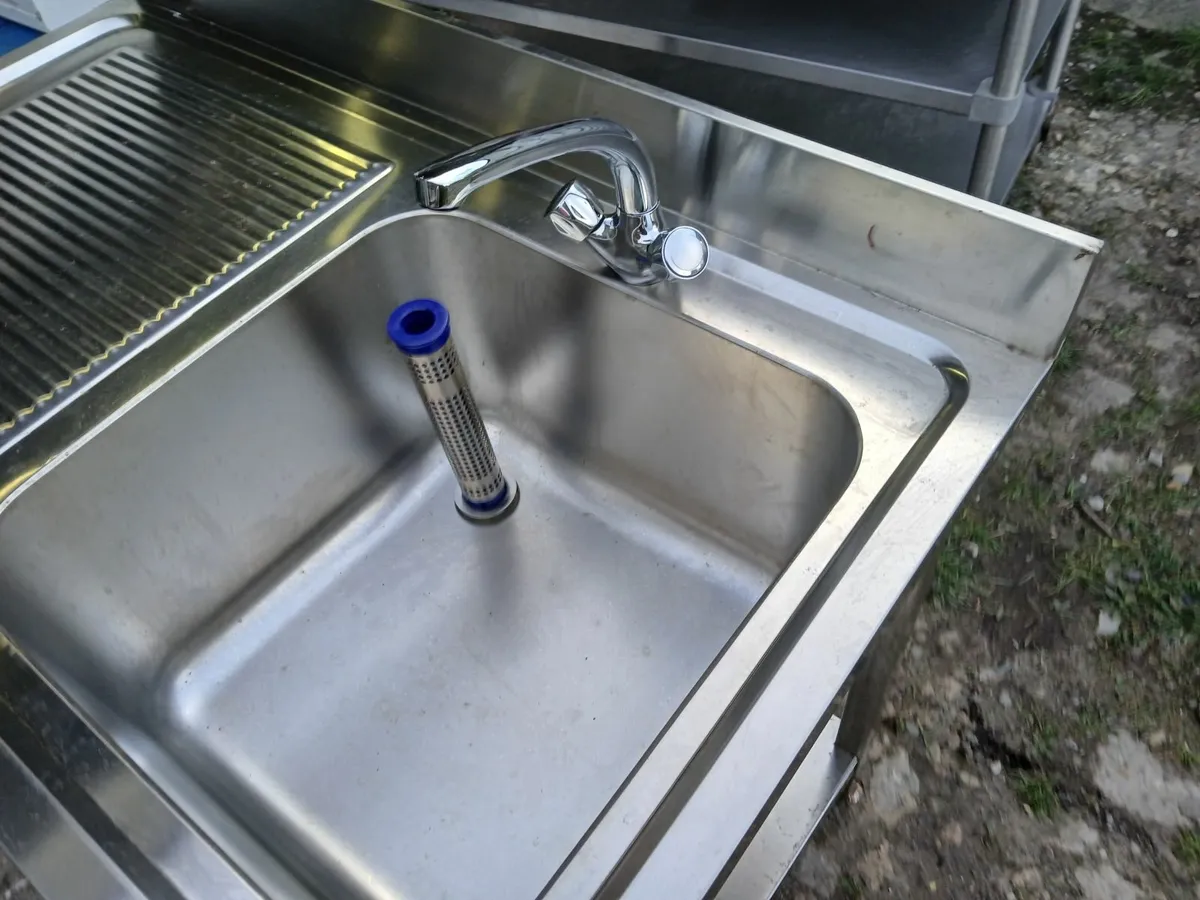 Stainless steel cabbinet sink unit complete - Image 3