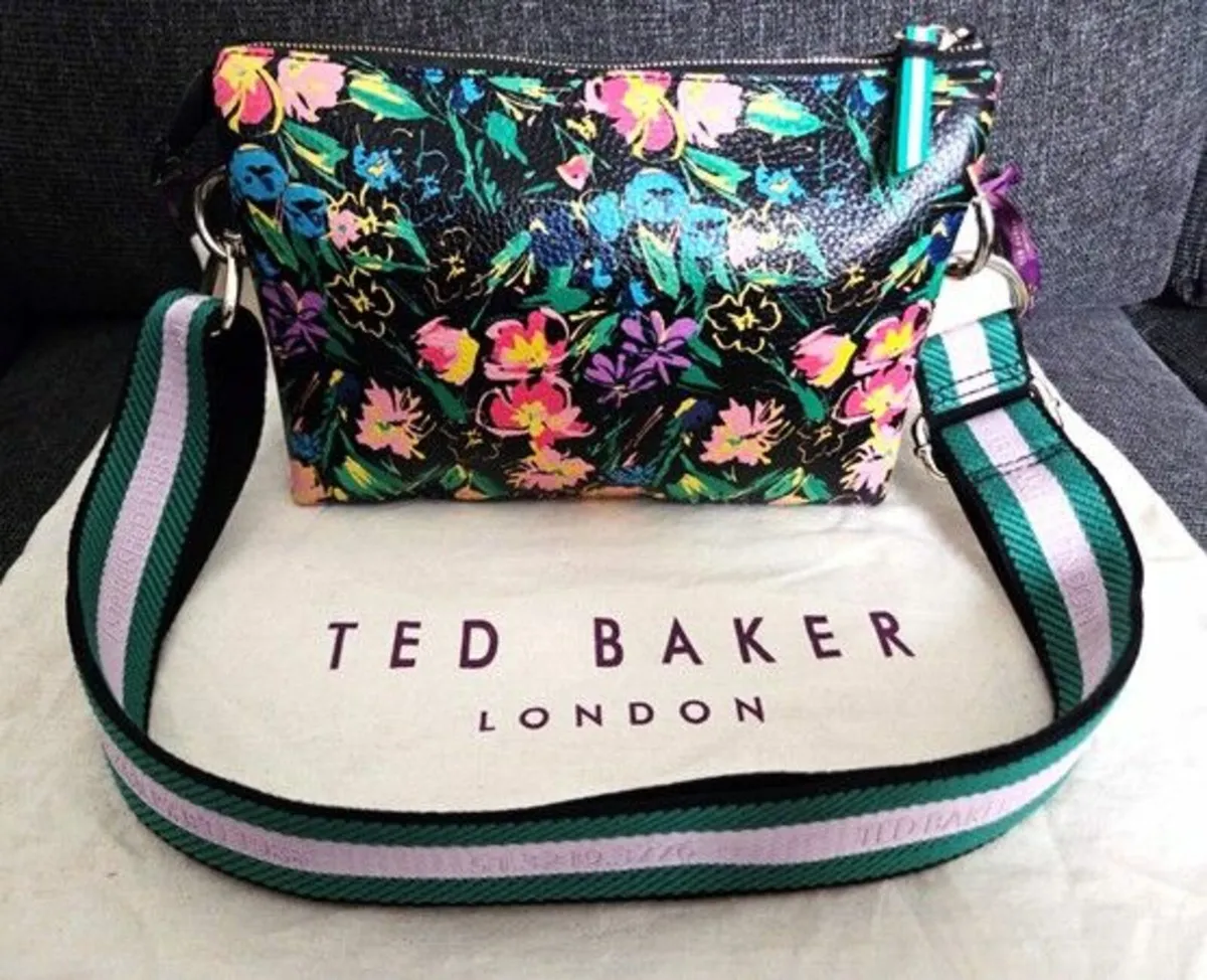 Ted Baker genuine leather floral crossbody bag - Image 1