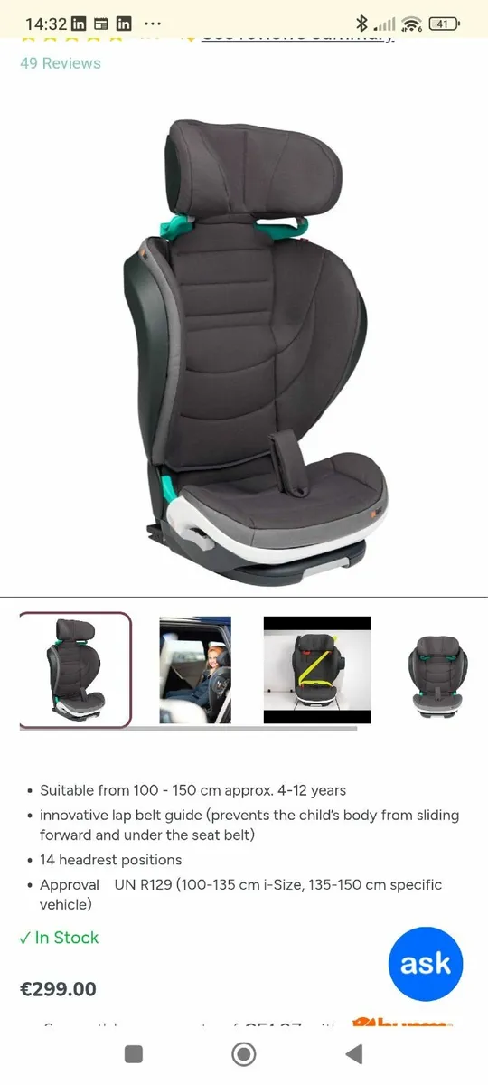 Isofix car seat - Image 1