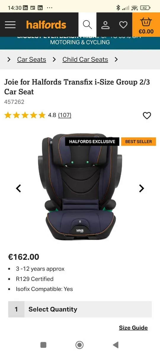 Isofix car seat - Image 2