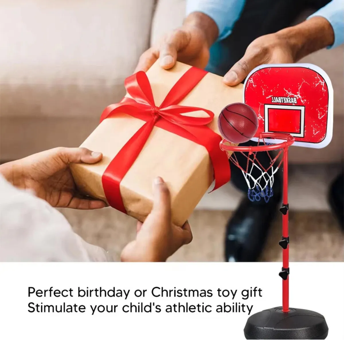 NEW Adjustable Standing Kids Basketball Set - Image 4