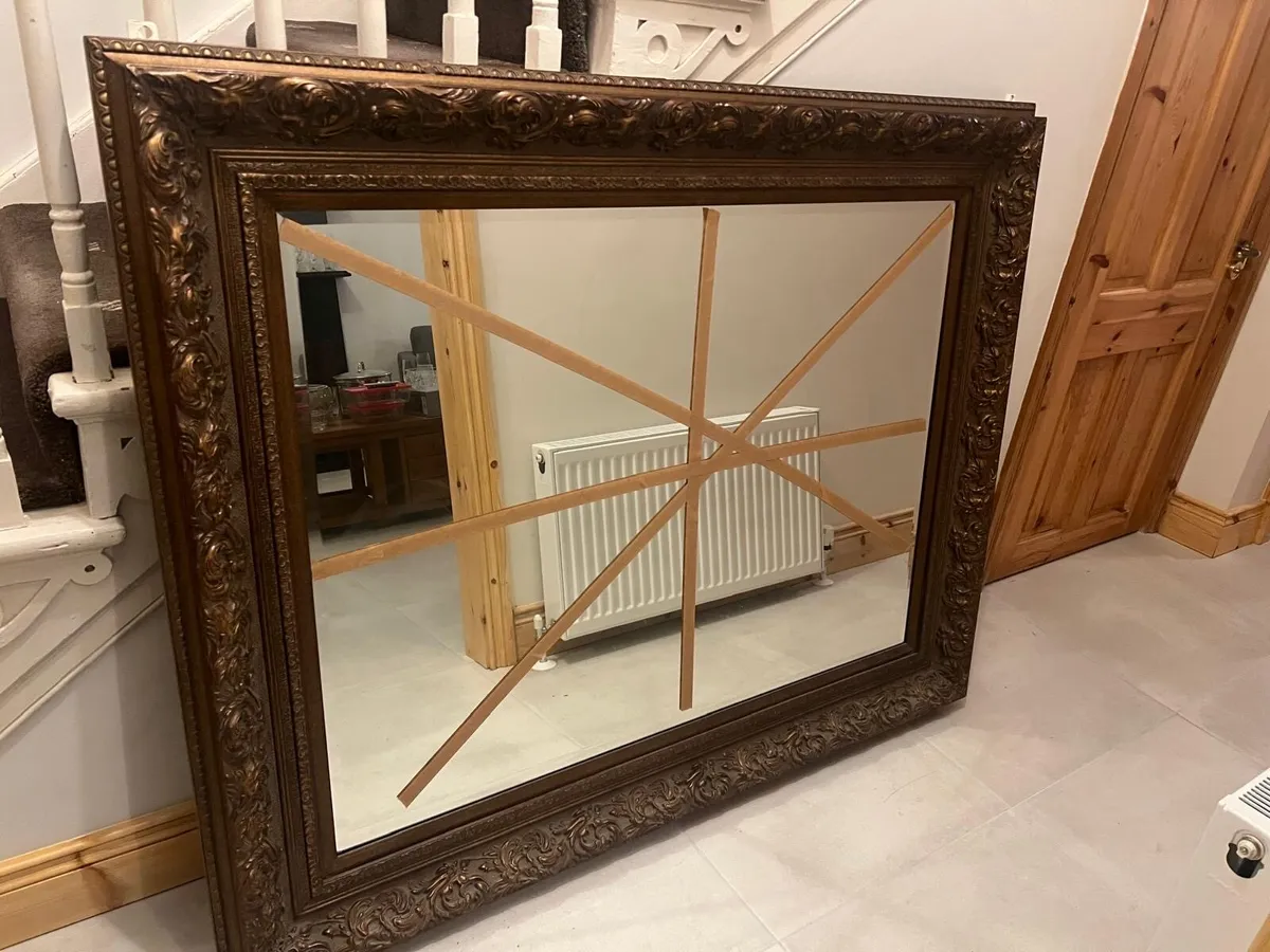 Large antique mirror for sale - Image 1