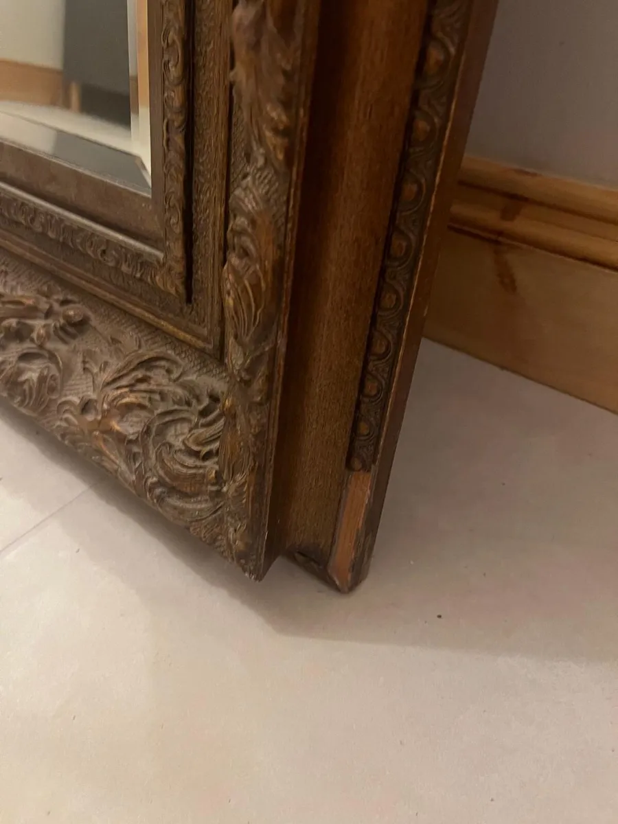 Large antique mirror for sale - Image 3