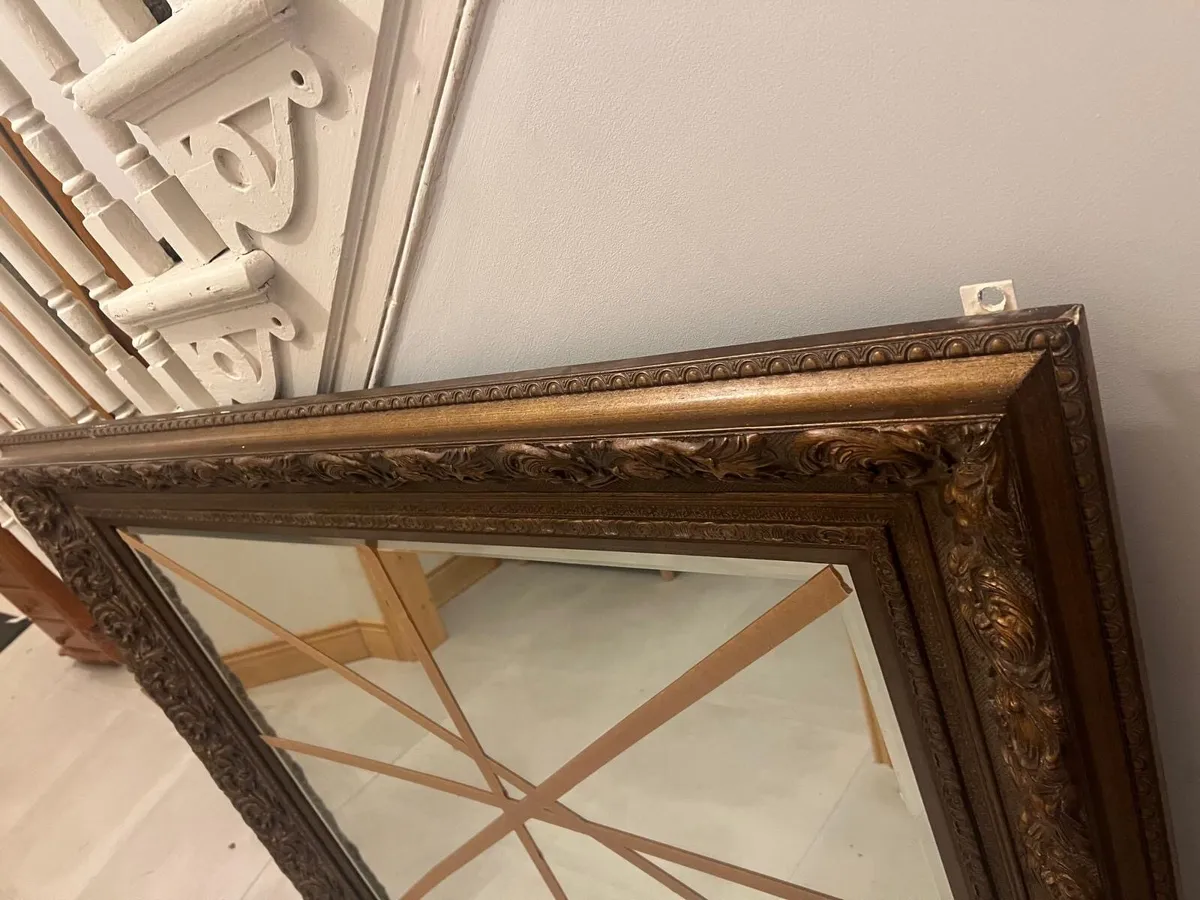 Large antique mirror for sale - Image 4