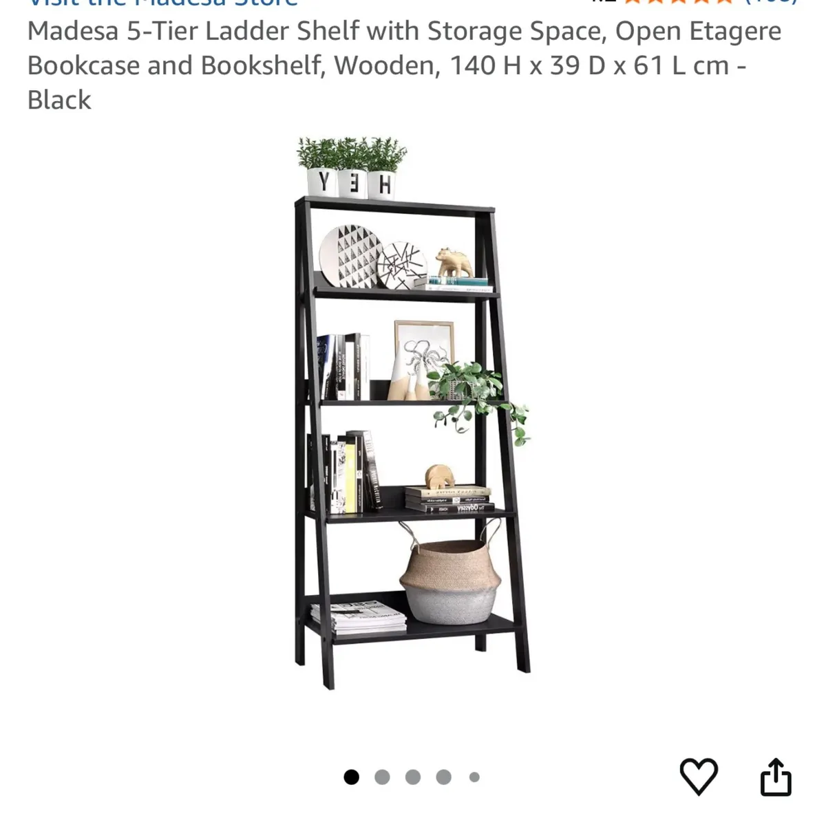 Black display shelf - Image 1