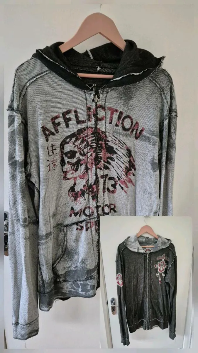 Original Affliction thermal Hoodie XL - Image 1