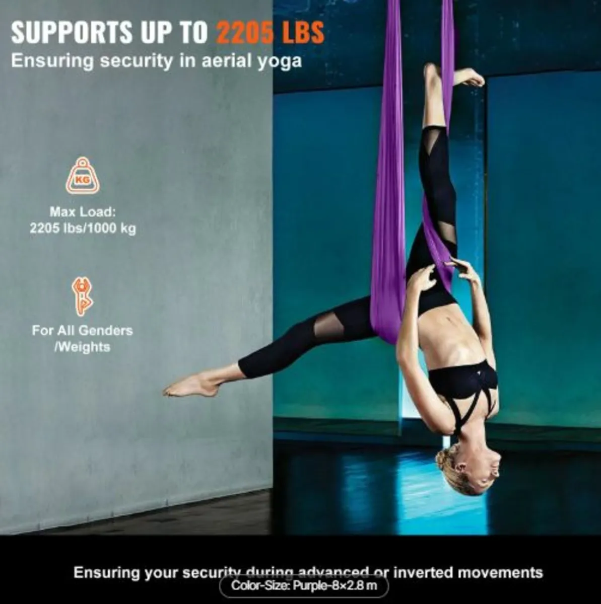 Aerial Silk & Yoga Swing, 8.7 Yards, Aerial Yoga - Image 3