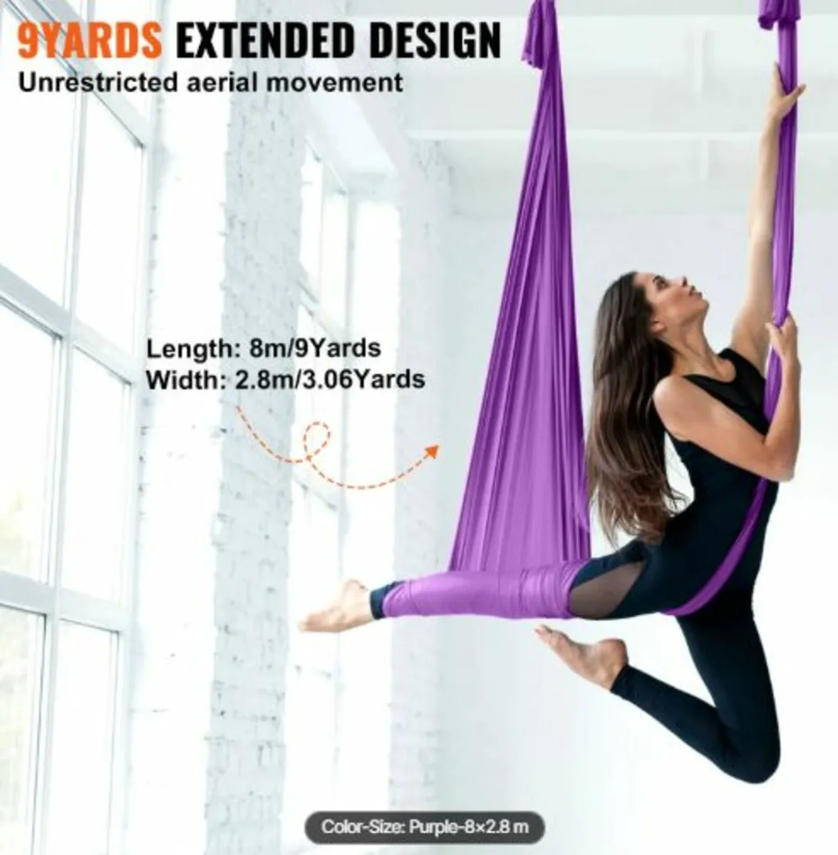 Aerial Silk & Yoga Swing, 8.7 Yards, Aerial Yoga - Image 4