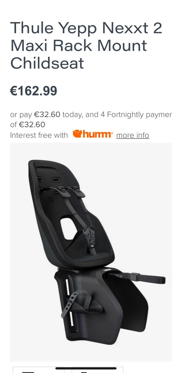Thule child bike seat carrier