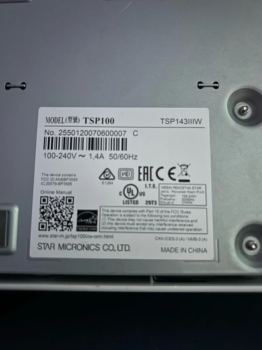 Star Micronics TSP143IIIW Receipt Printer - Image 2