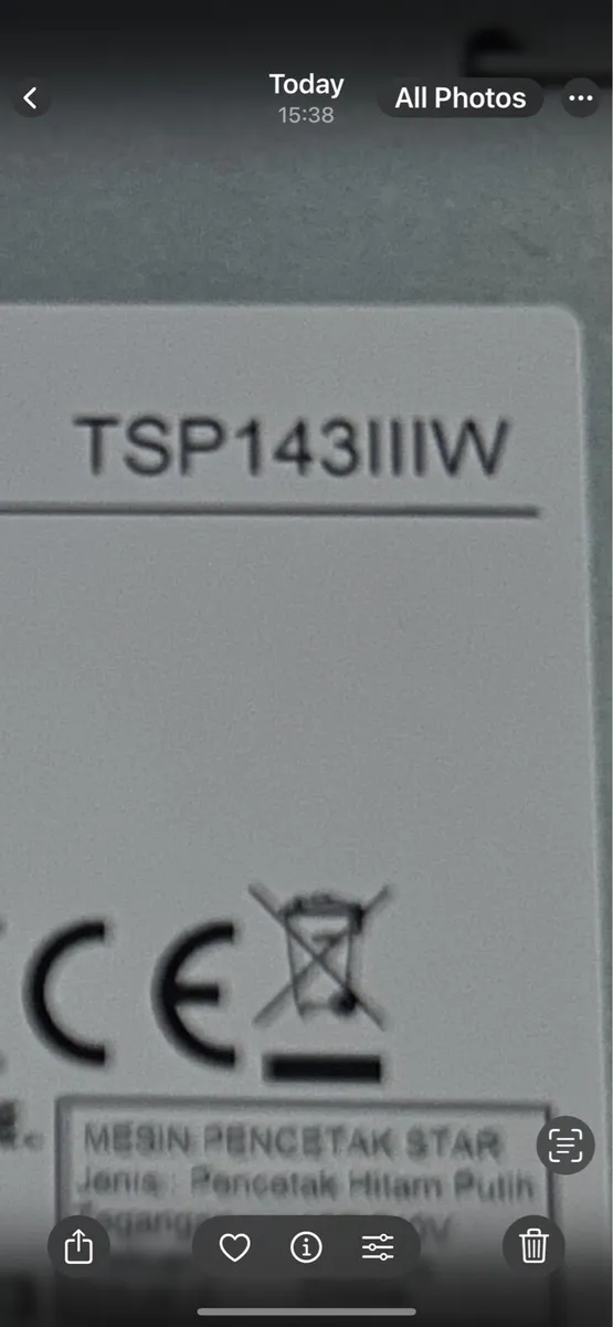 Star Micronics TSP143IIIW Receipt Printer - Image 3