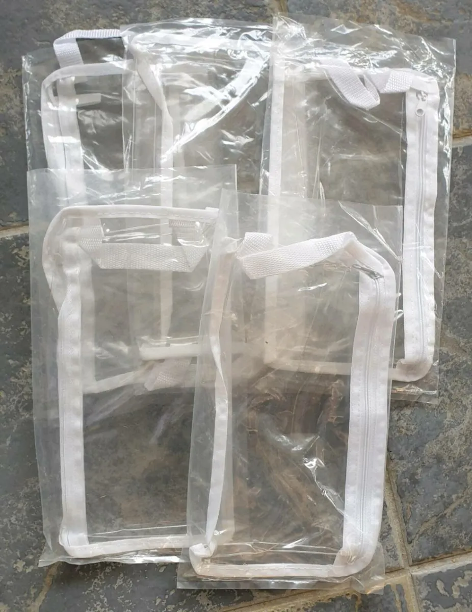 Clear Zip Pouches x 7 - Image 3