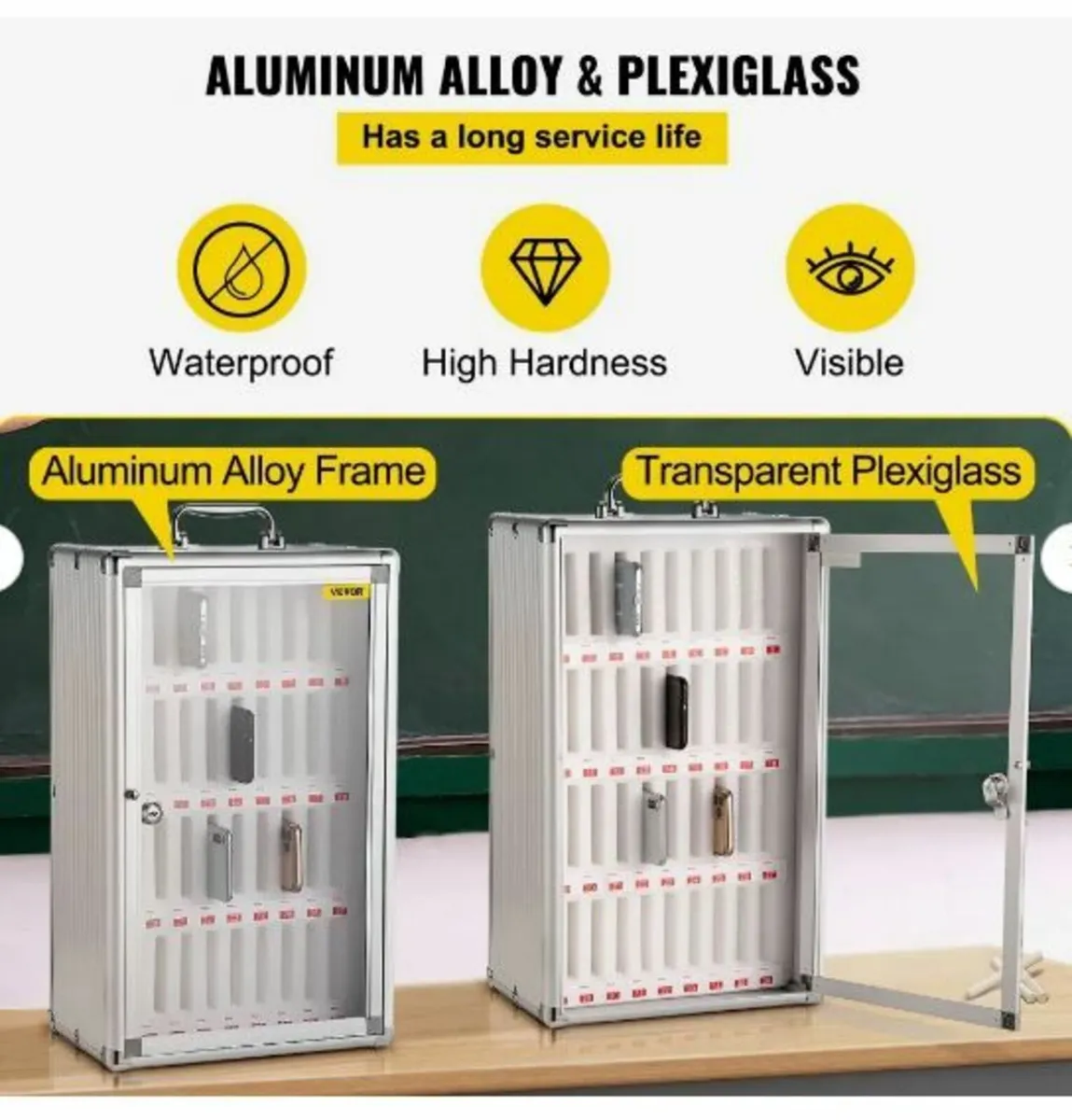 Cell Phone Storage Cabinet, 36 Slots, Aluminum - Image 4