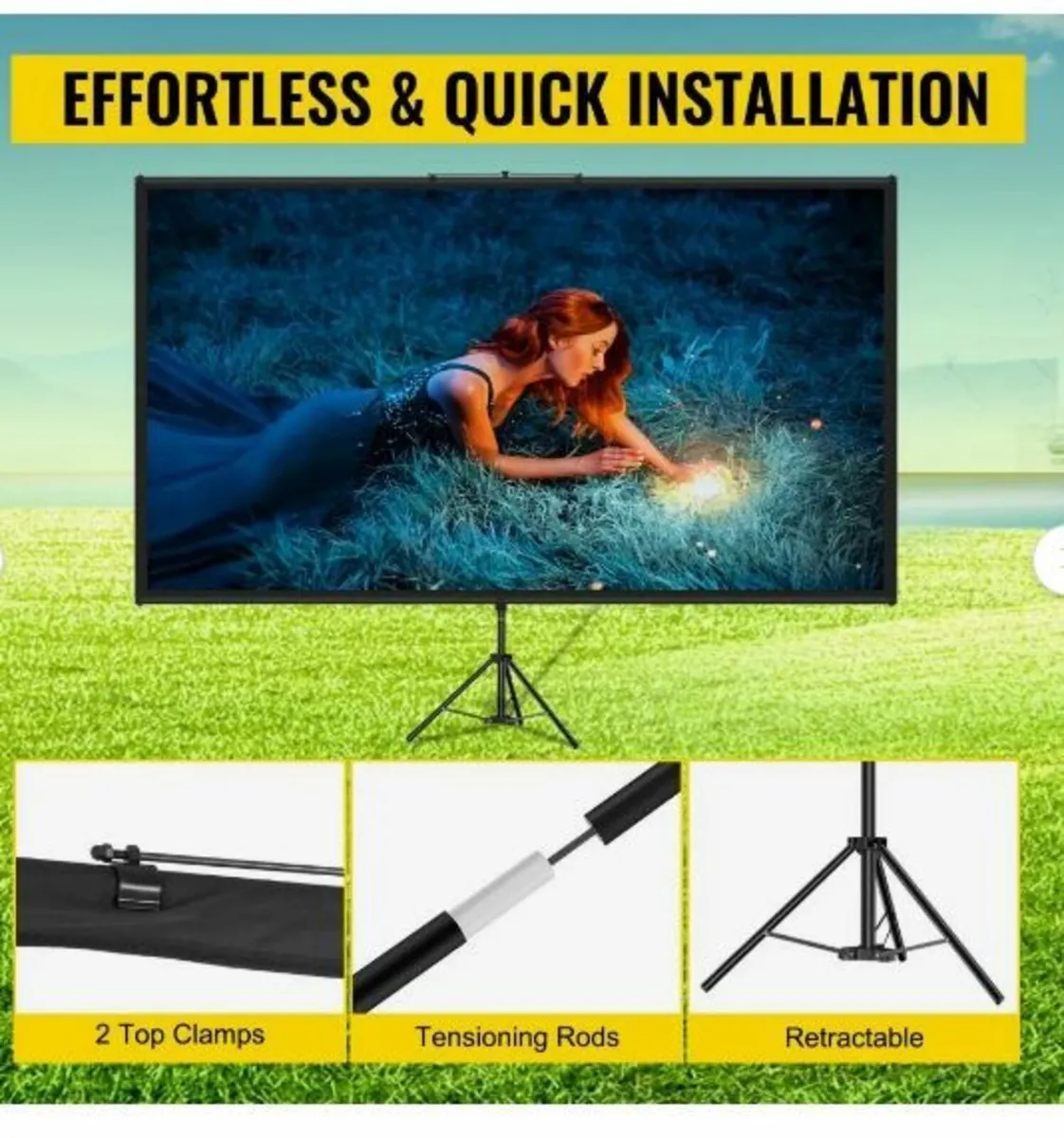 Tripod Projector Screen with Stand 100inch - Image 2
