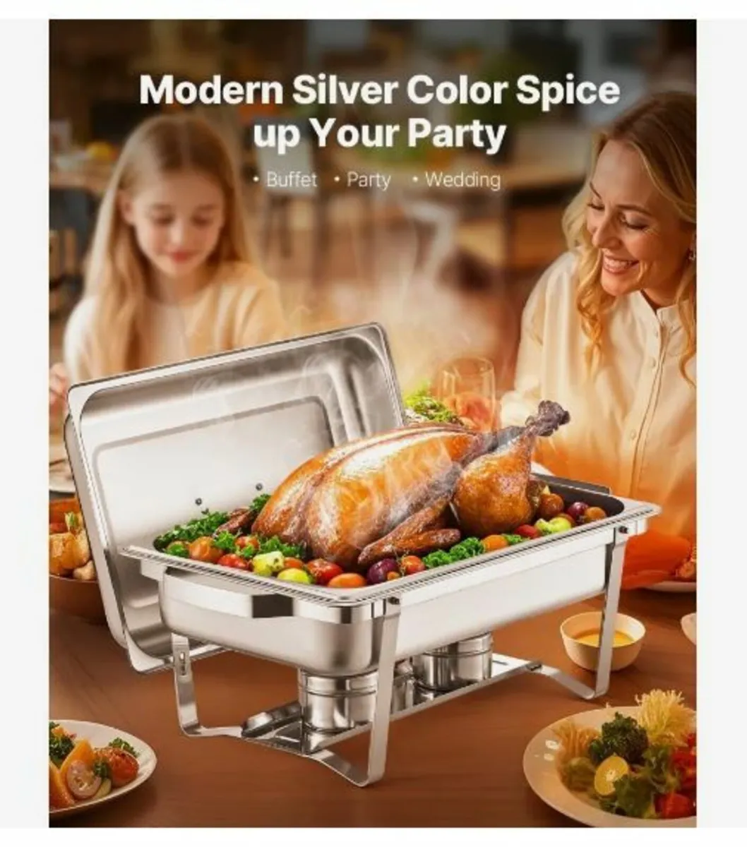 Chafing Dish Buffet Set, 8 Qt 4 Pack - Image 3