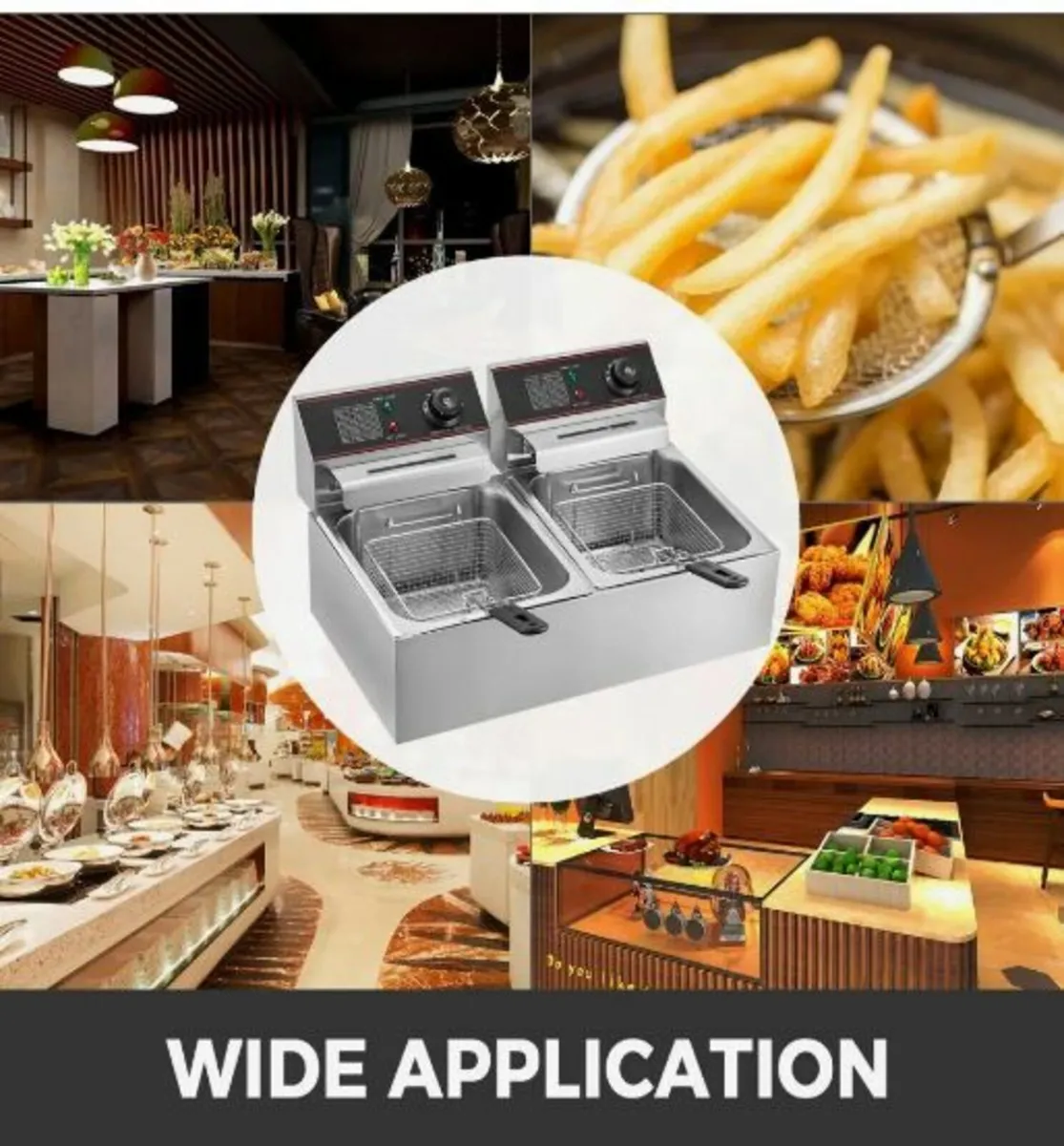 Commercial Deep Fryer 12L Electric Fryer 5000W - Image 2
