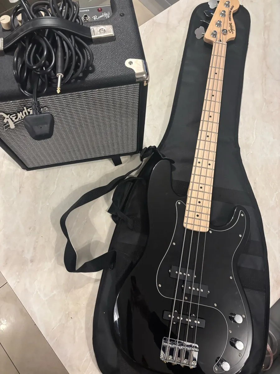 Fender Bass Guitar with Amp