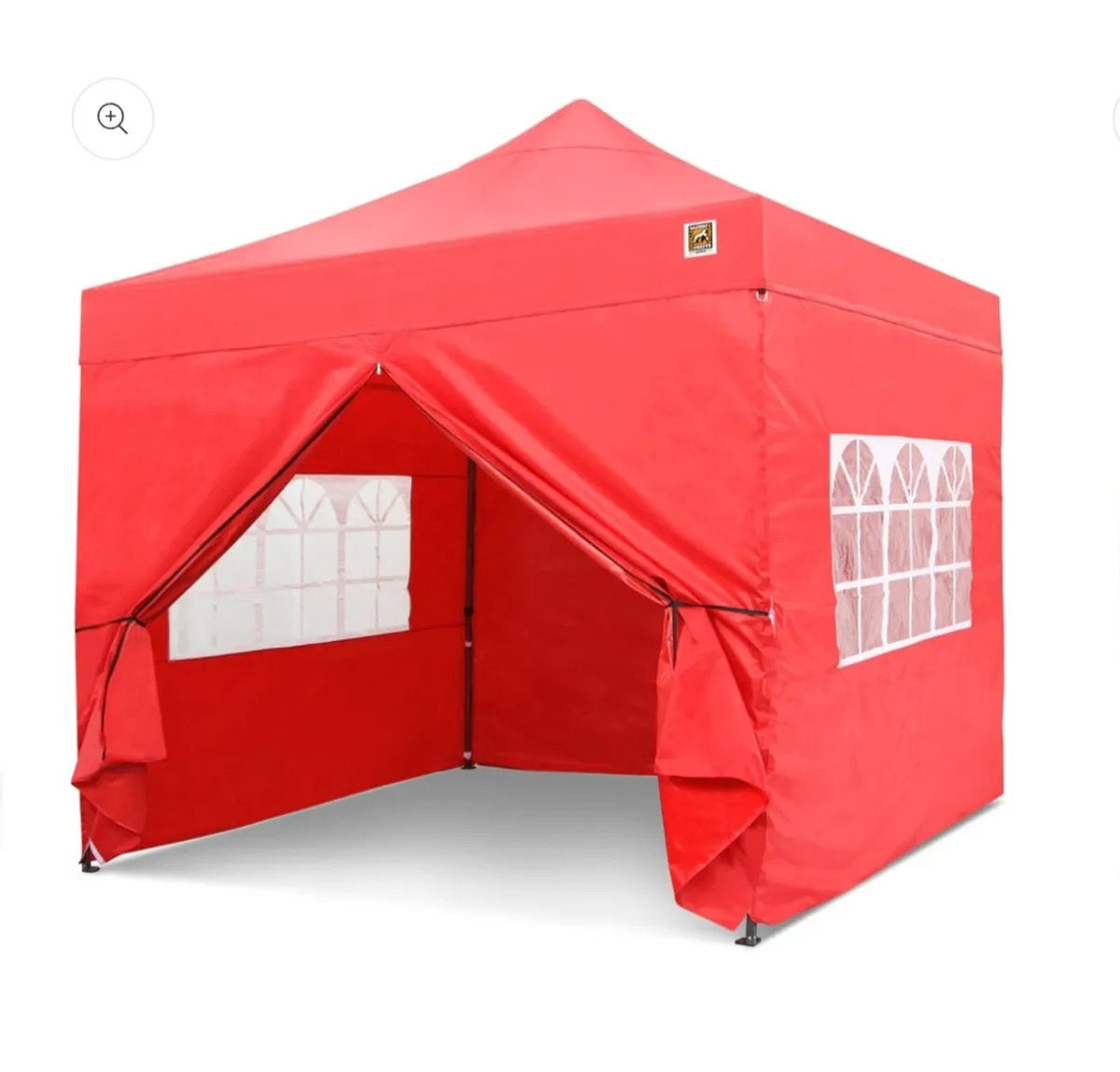 Gorilla Gazebo 3m x 3m Pop-Up Gazebo Red x4 sides - Image 1