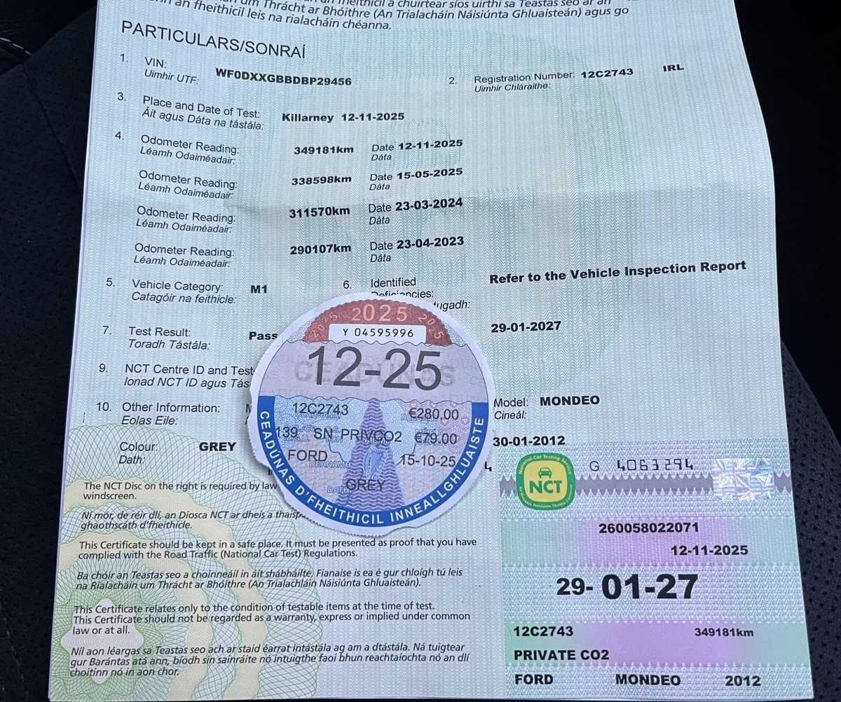 Ford Mondeo Titanium NCT 01/27 - Image 3