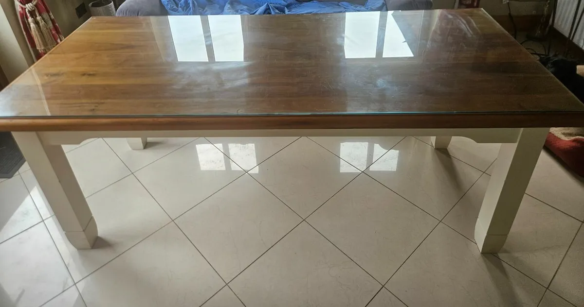 6ft Dining Table and 8 Chairs - Image 1