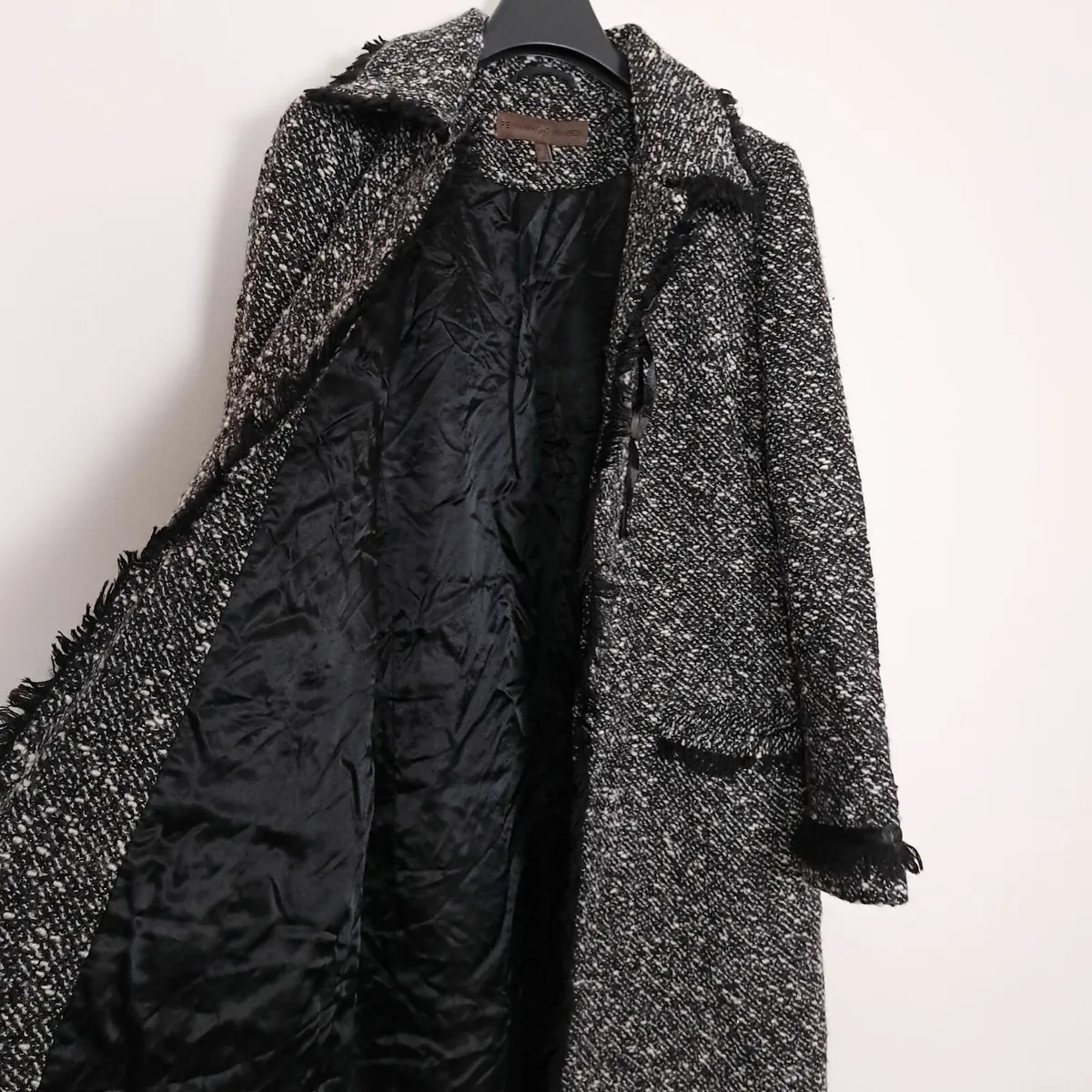 Fenn Wright Manson Black White Wool Coat 10UK - Image 3