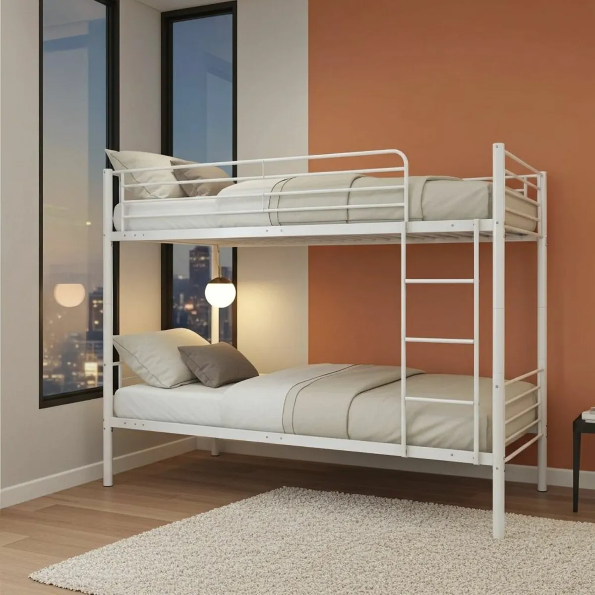 🔥🛏️ Metal Bunk Bed – White ⚠️ Limited Offer! - Image 1