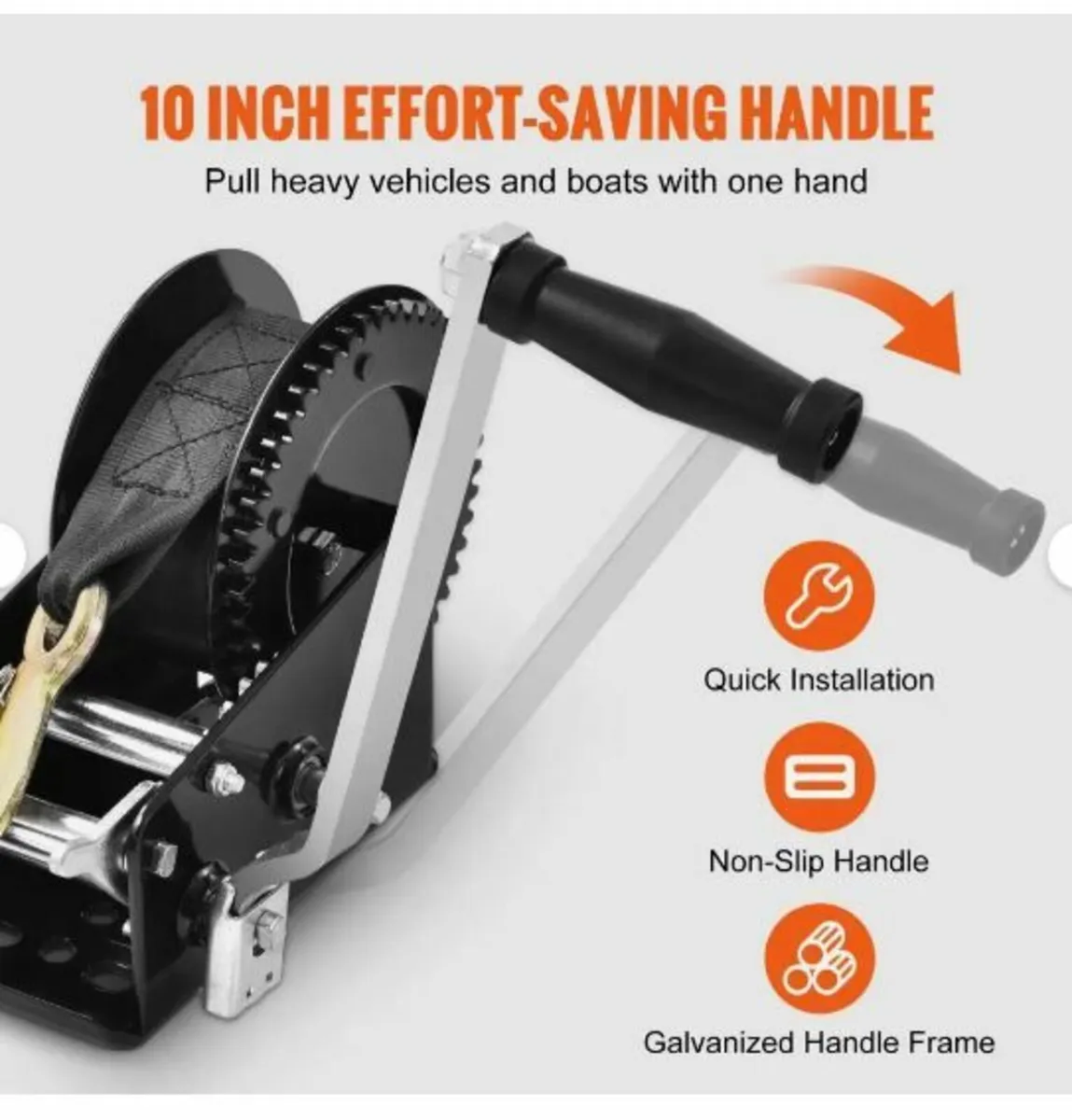 Hand Winch, 1587.6 kg Pulling Capacity - Image 4