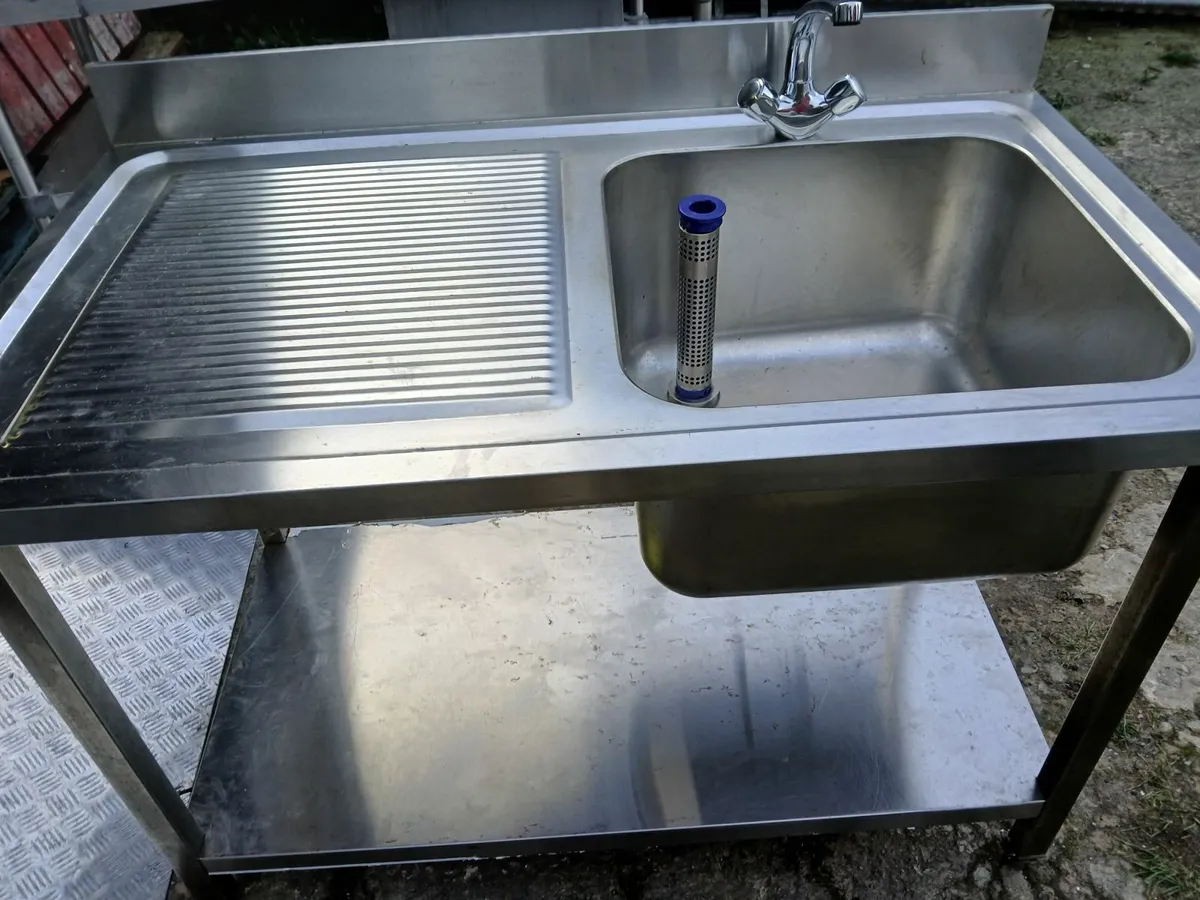 Commercial  stainless steel sink unit complete - Image 1