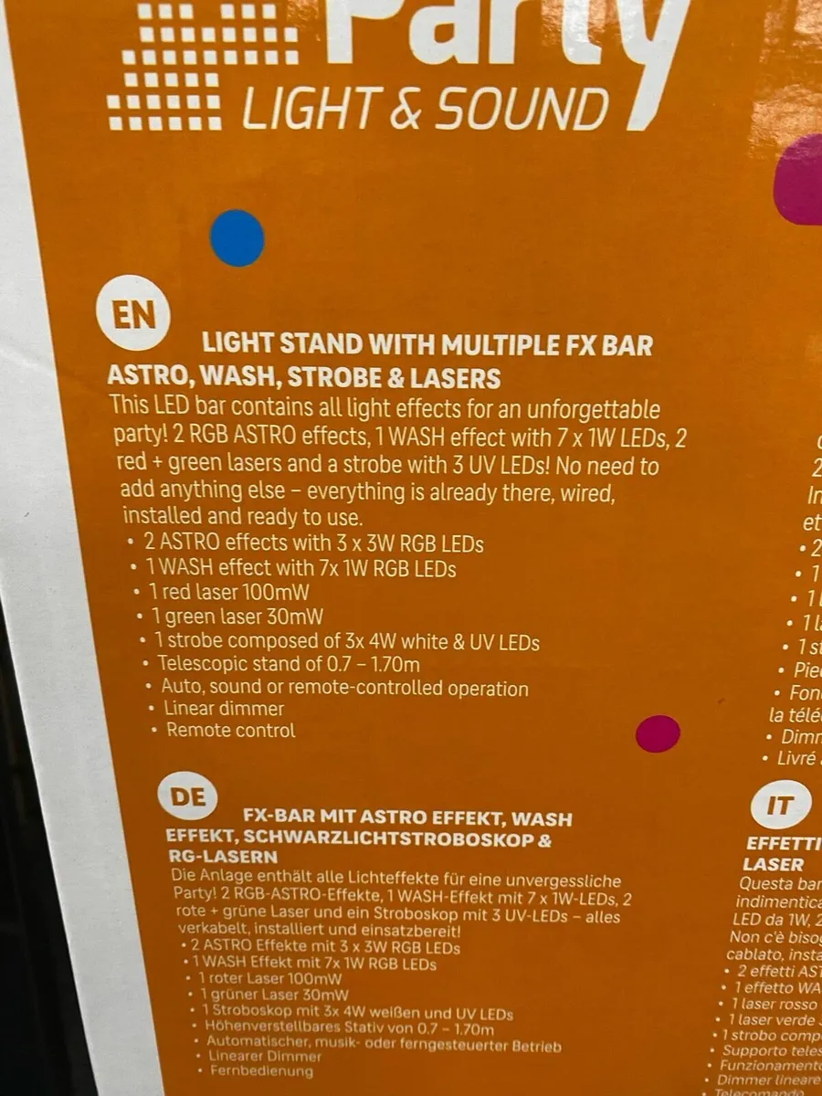 Multi FX Light Bar SpinLED Laser Strobe NEW - Image 3