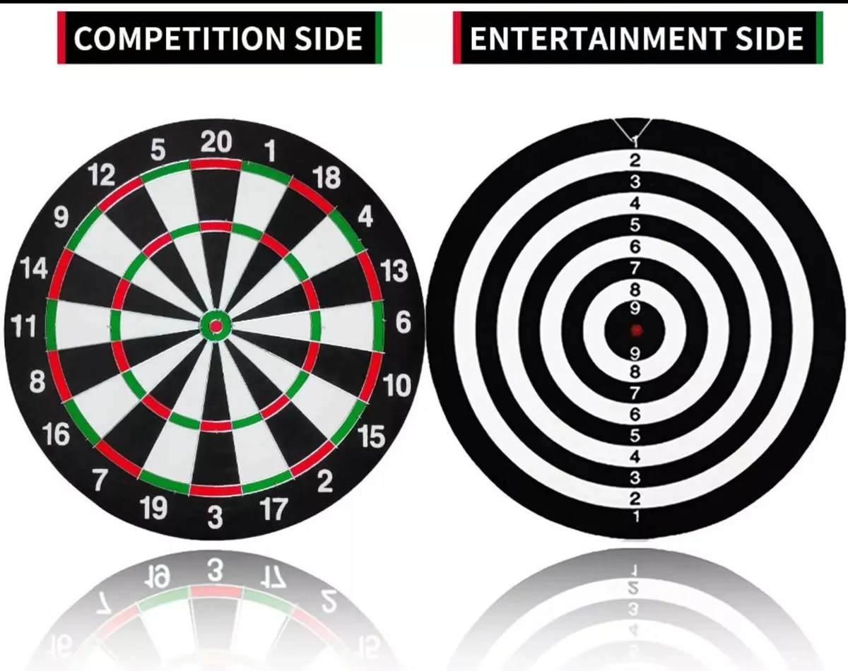 NEW Dart Board Double Sided With 6 Darts Set - Image 2