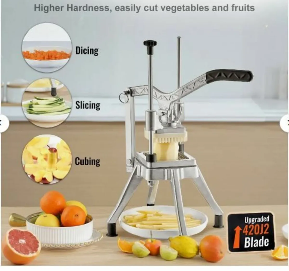 Commercial Chopper with 4 Replacement Blades - Image 2