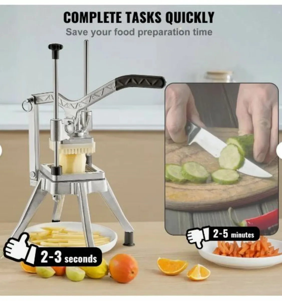 Commercial Chopper with 4 Replacement Blades - Image 4