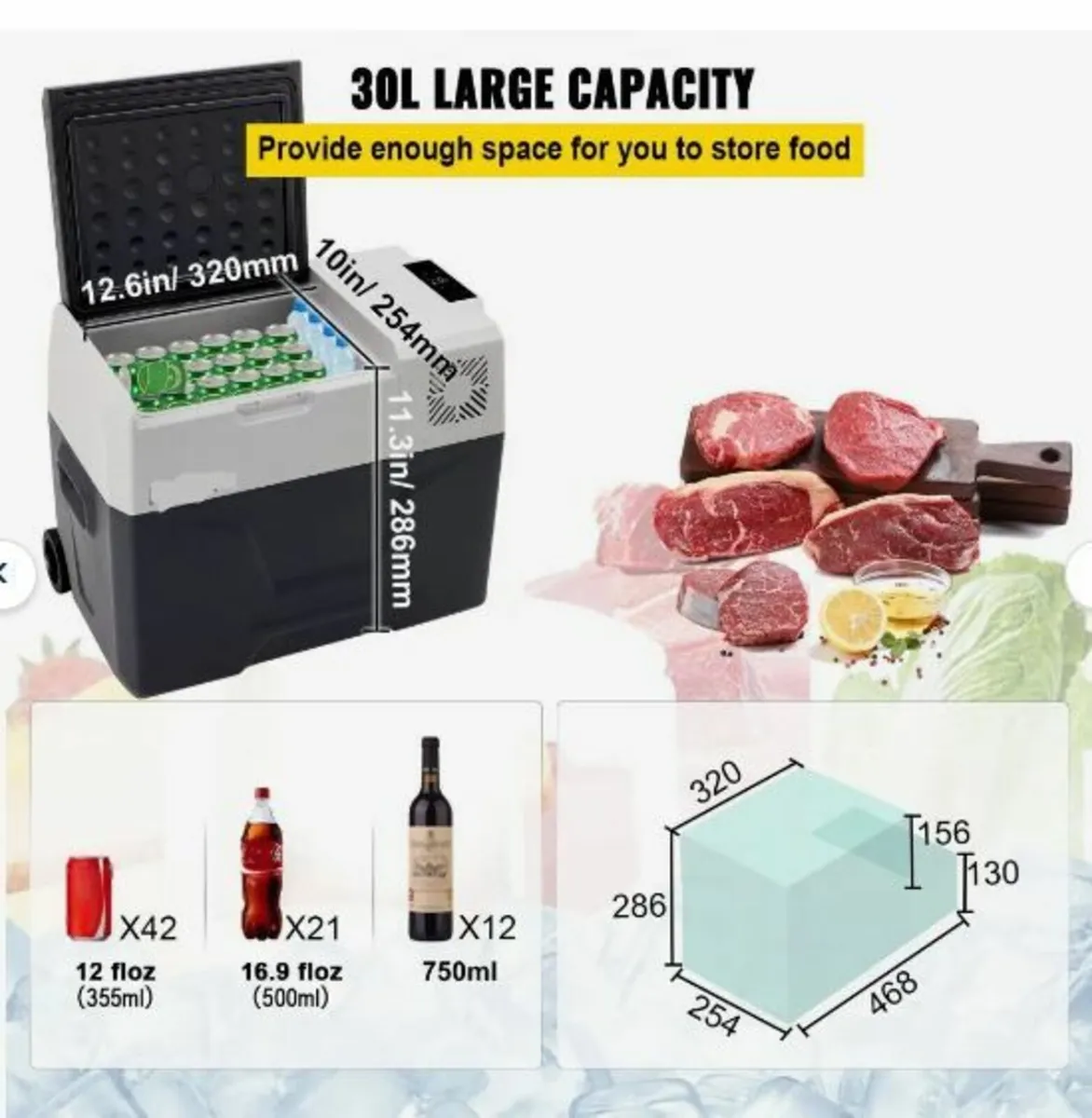 Car Refrigerator 30L Compressor Portable - Image 4