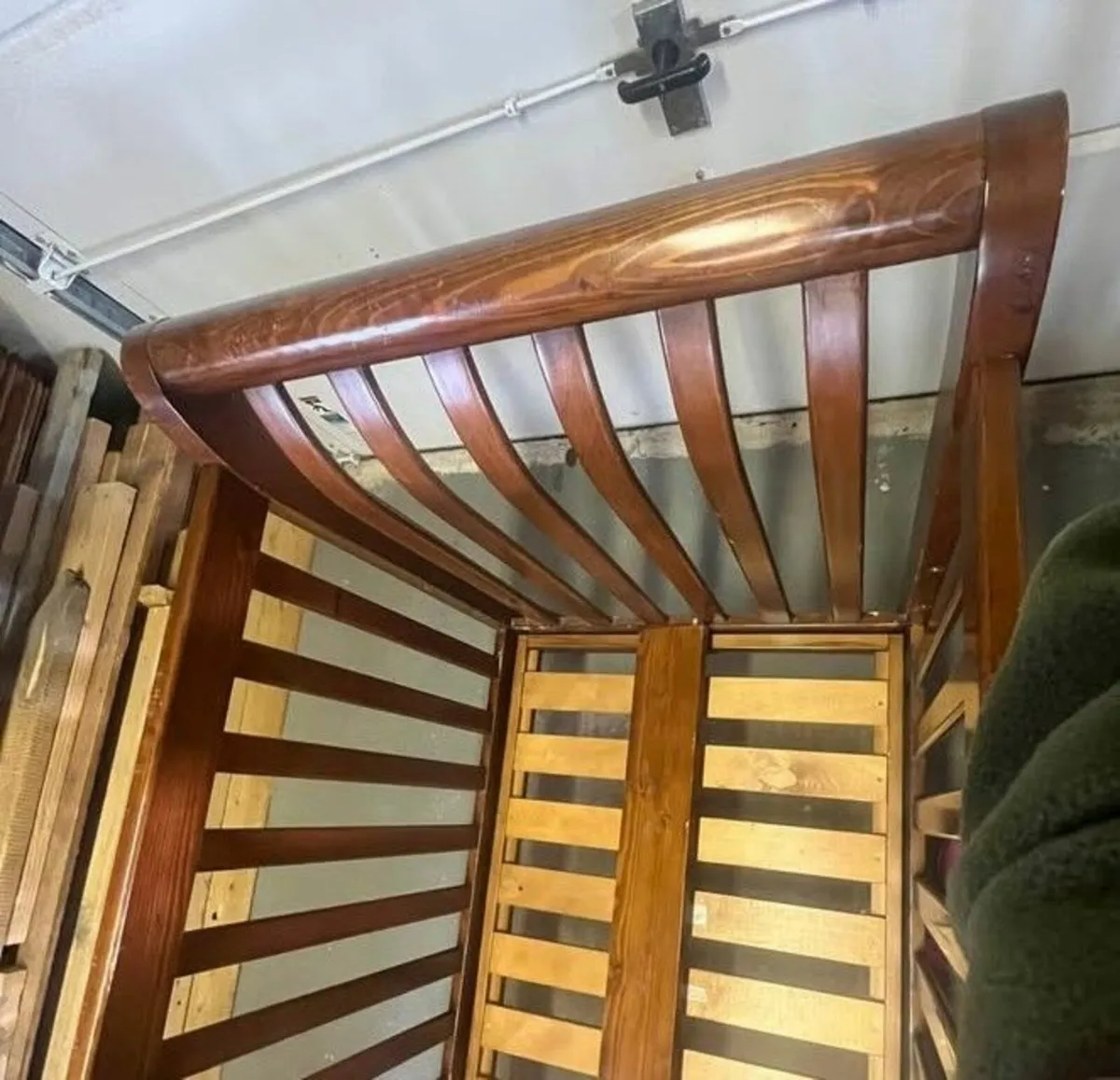 Large Wooden Baby Cot + Mattress - Image 4