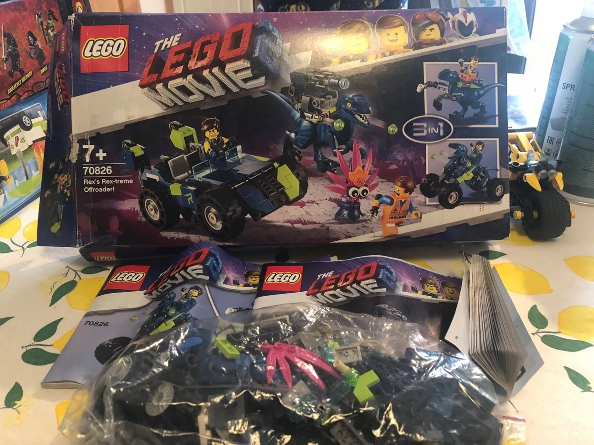 Lego City Caravan & Lego Movie Rex’s Off-roader. - Image 2