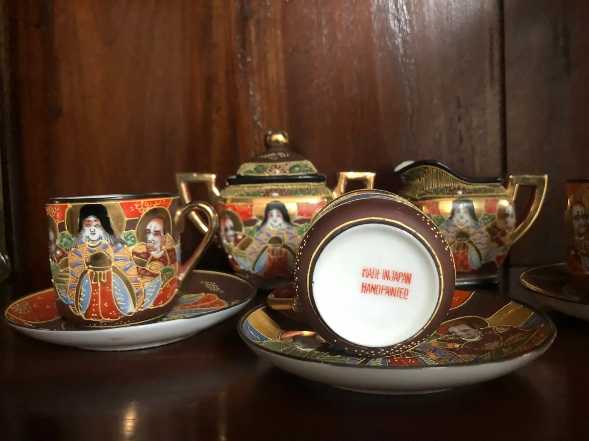 Japanese hand-painted  cups and accessories - Image 2