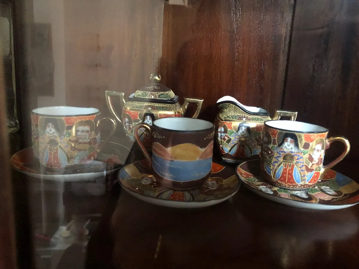 Japanese hand-painted  cups and accessories - Image 3