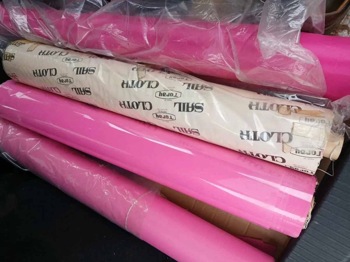 Rolls off pink mylar cloth, 91cm by 100m long