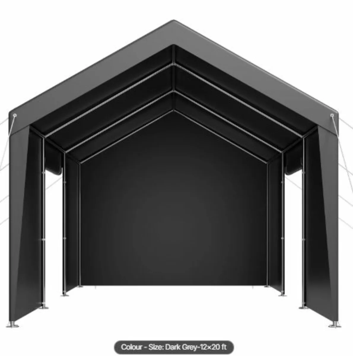Carport, 12 x 20 FT Outdoor Car Canopy, Potable - Image 3