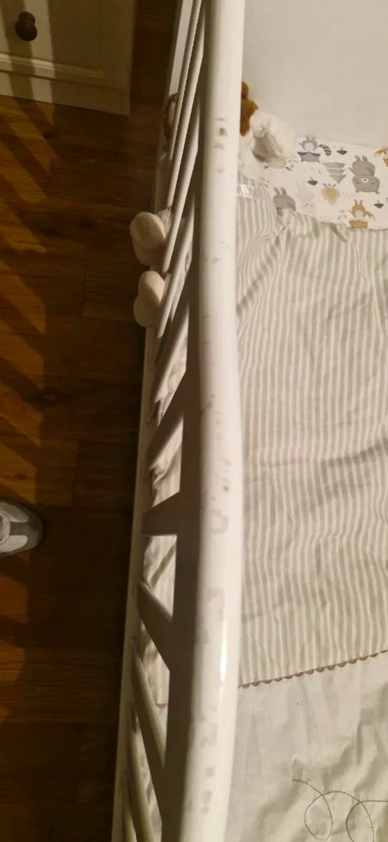 Cot Bed (Sleigh style) with drawer underneath - Image 3