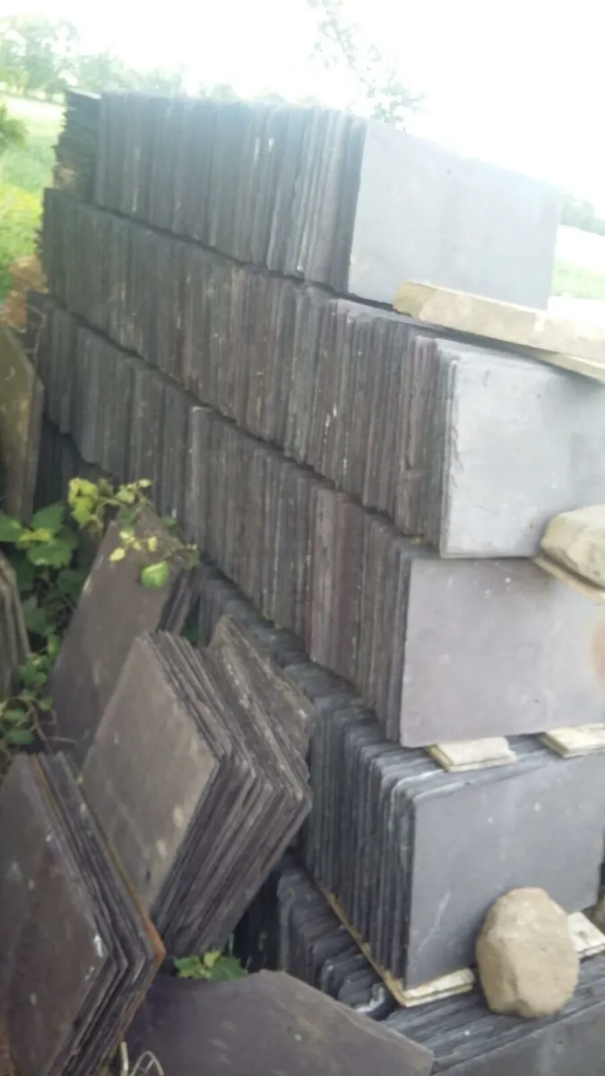 Bangor slates chimney pot ridge roof tile granite - Image 1