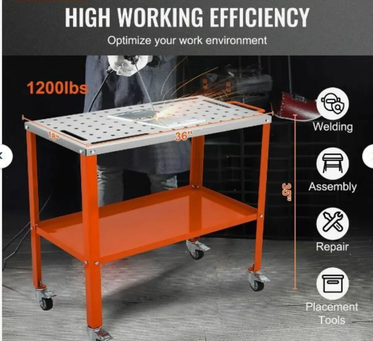 Welding Table 91.4 cm x 45.7 cm - Image 3