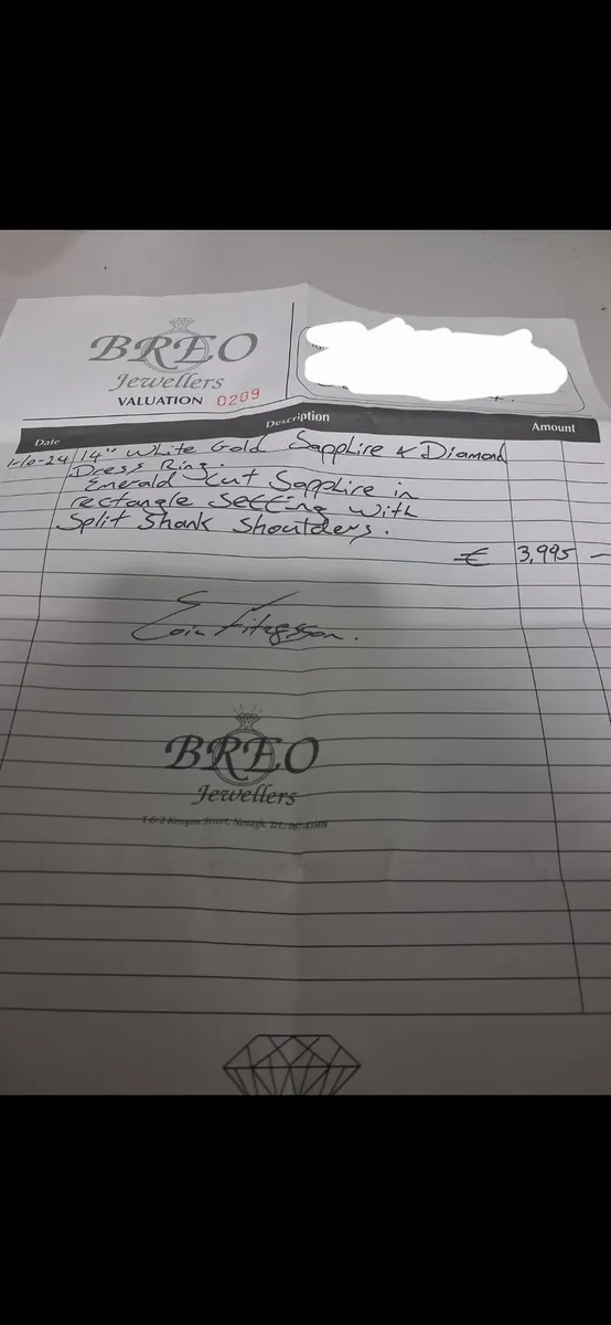 Emerald cut sapphire dress ring - Image 4