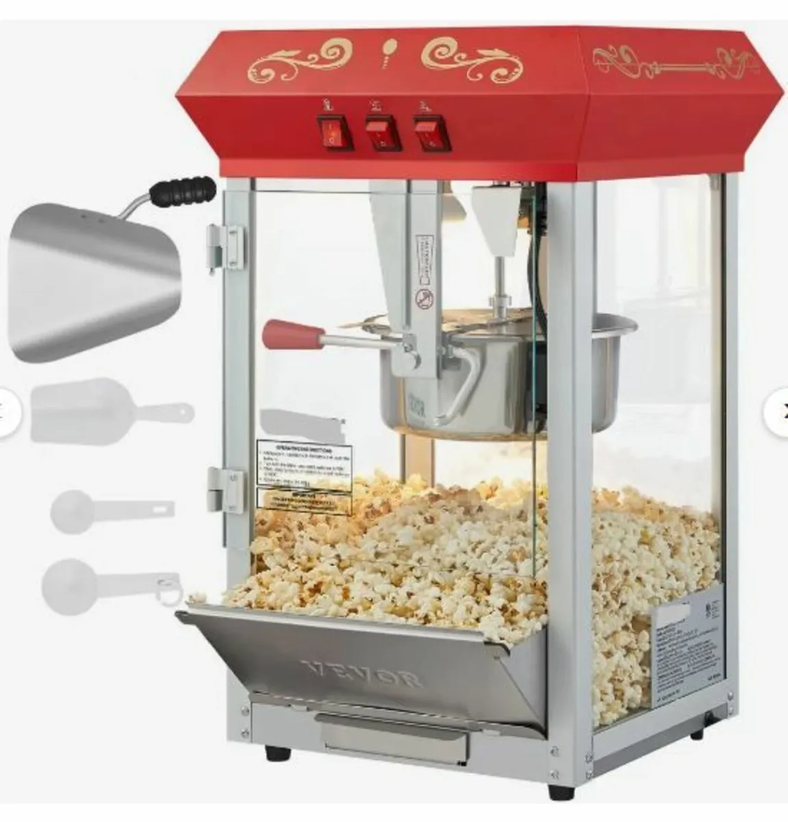 Popcorn Maker, 850W Popcorn Popper Machine - Image 1