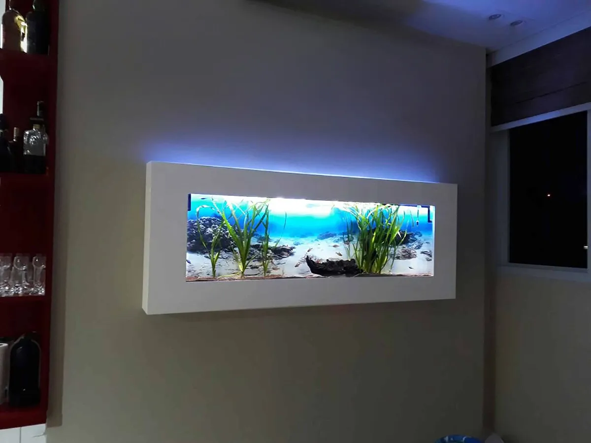 Wall Aquarium Fish Tank Panoramic 55" - Image 1