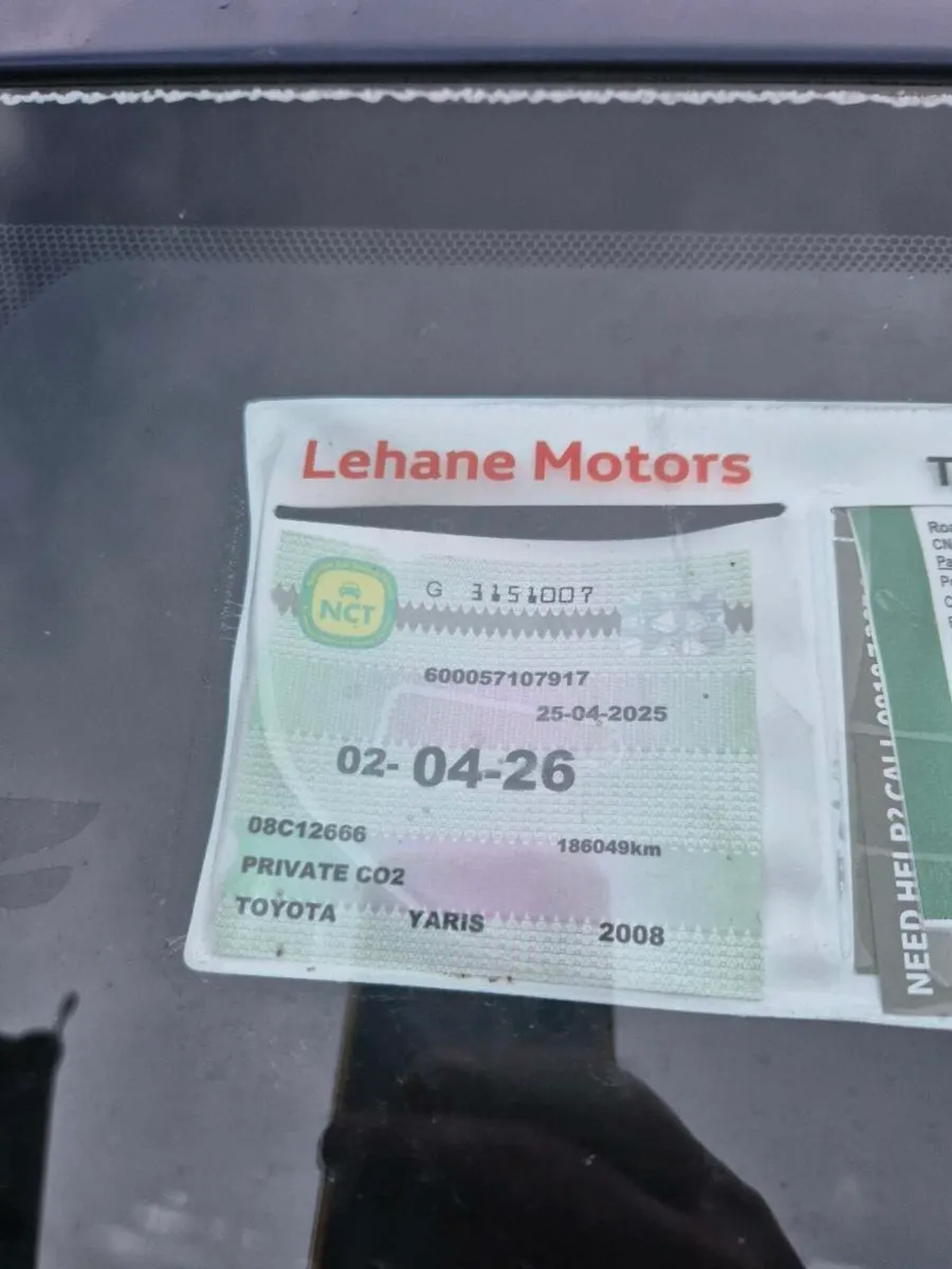 08 yaris nct 4/26. Tax. Low km. - Image 3