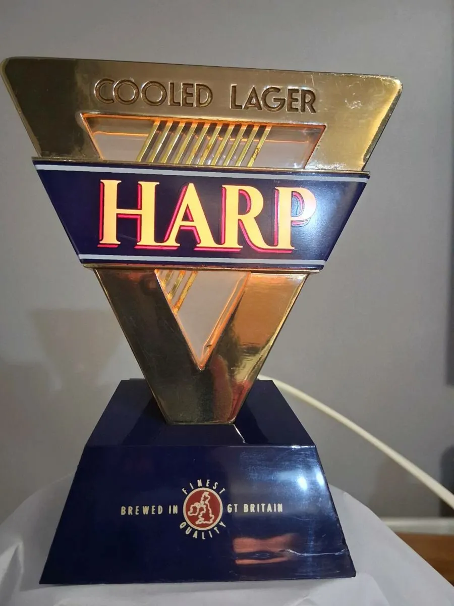 Vintage 1990s HARP LAGER Font Light - Image 4