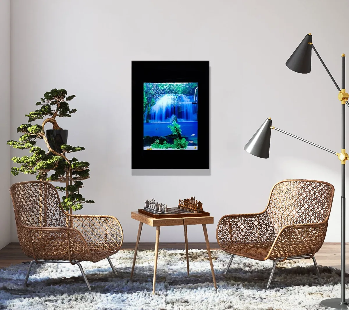 Wall Mounted Aquarium Fish tank Vertical - Image 1