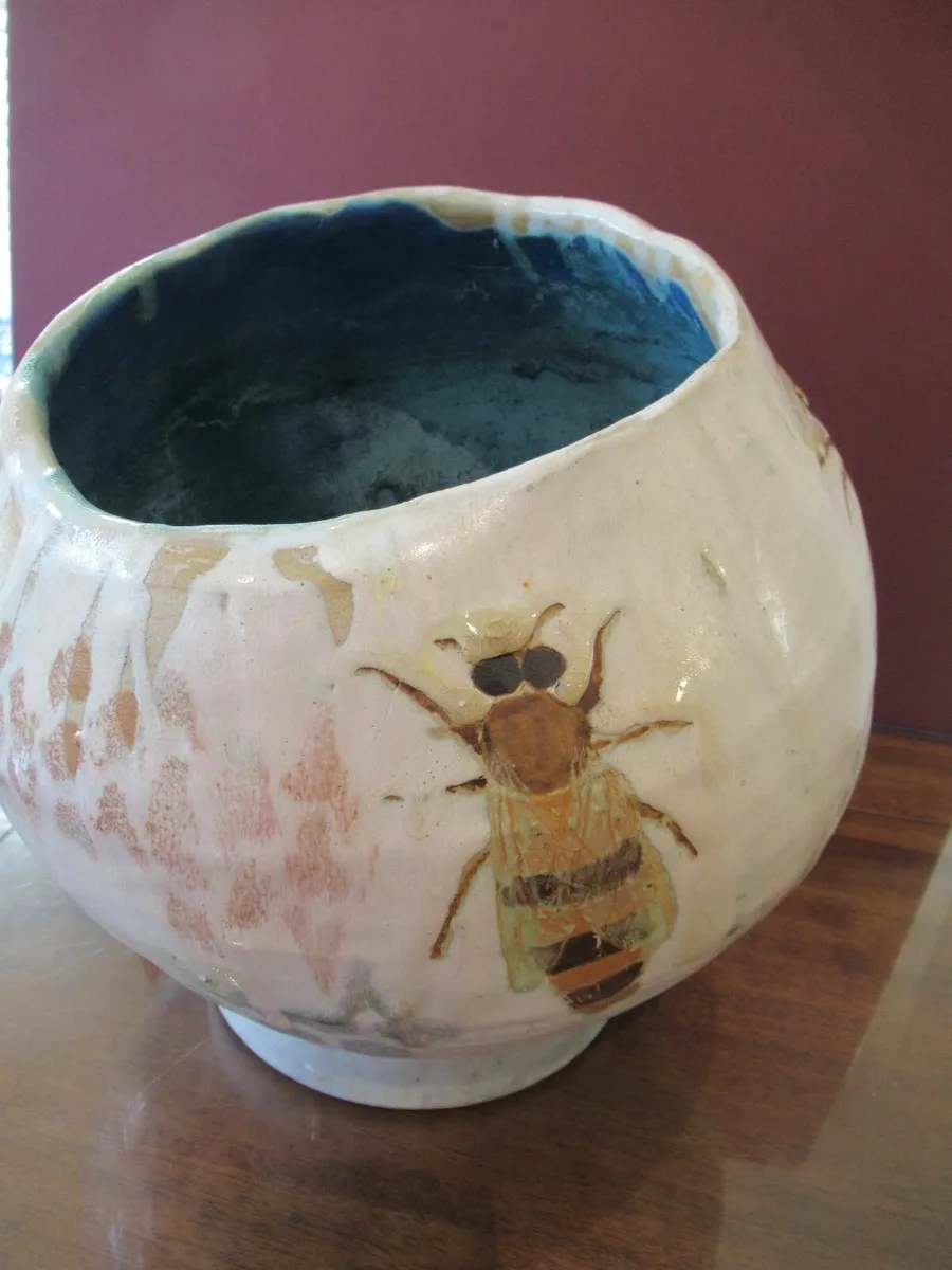 antique vintage bee honey  pot cottage rustic pub - Image 4